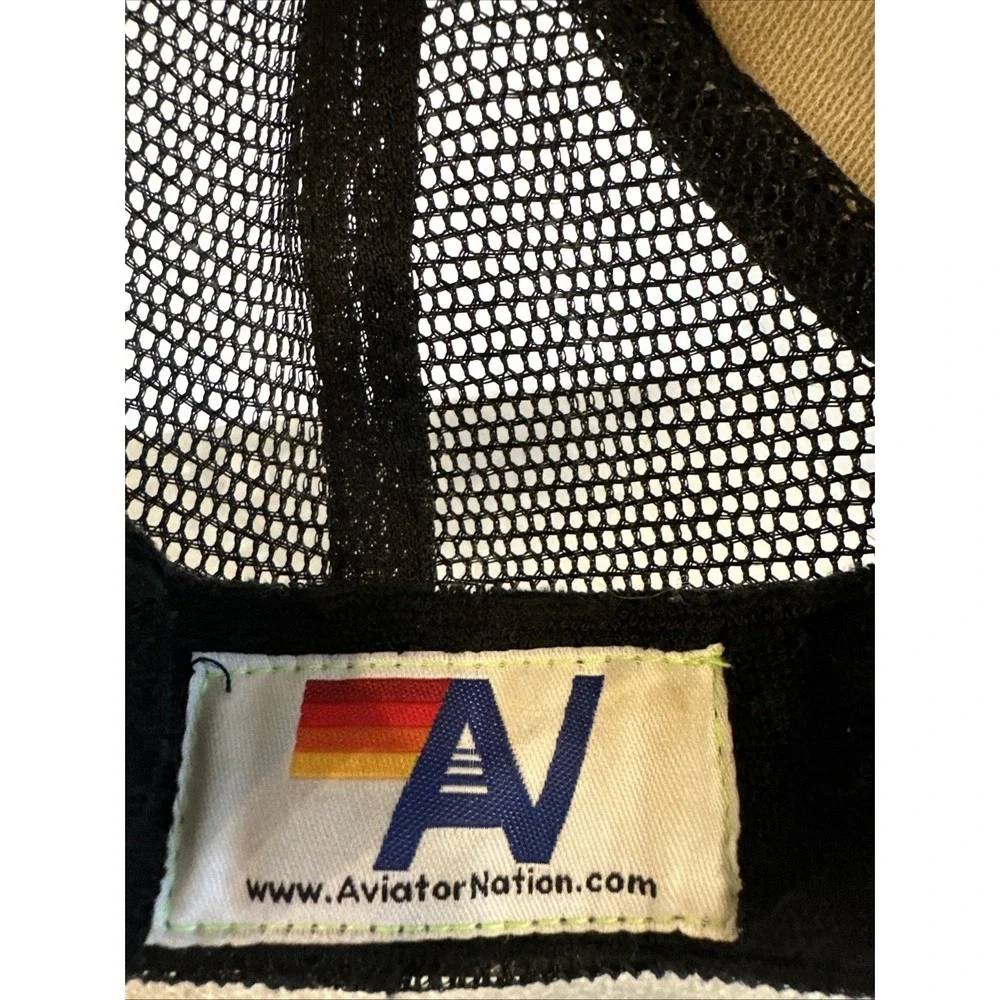 Aviator Nation Black Locals Only Mesh Truckers Snapback Hat Cap Unisex One Size